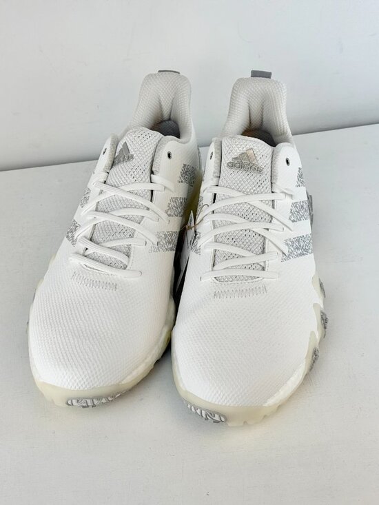 Men\'s 15 Adidas CodeChaos 22 Golf Shoes -Cloud white/Silver Metallic/Gray Two main image 4